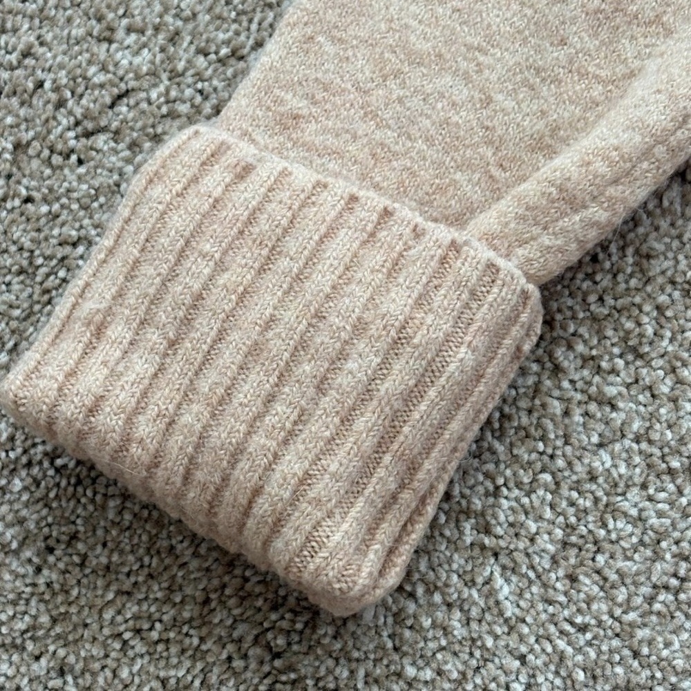 J.Crew‎ Merino Wool Alpaca Blend V-Neck Sweater Womens Small Neutral Beige EUC - Picture 5 of 13